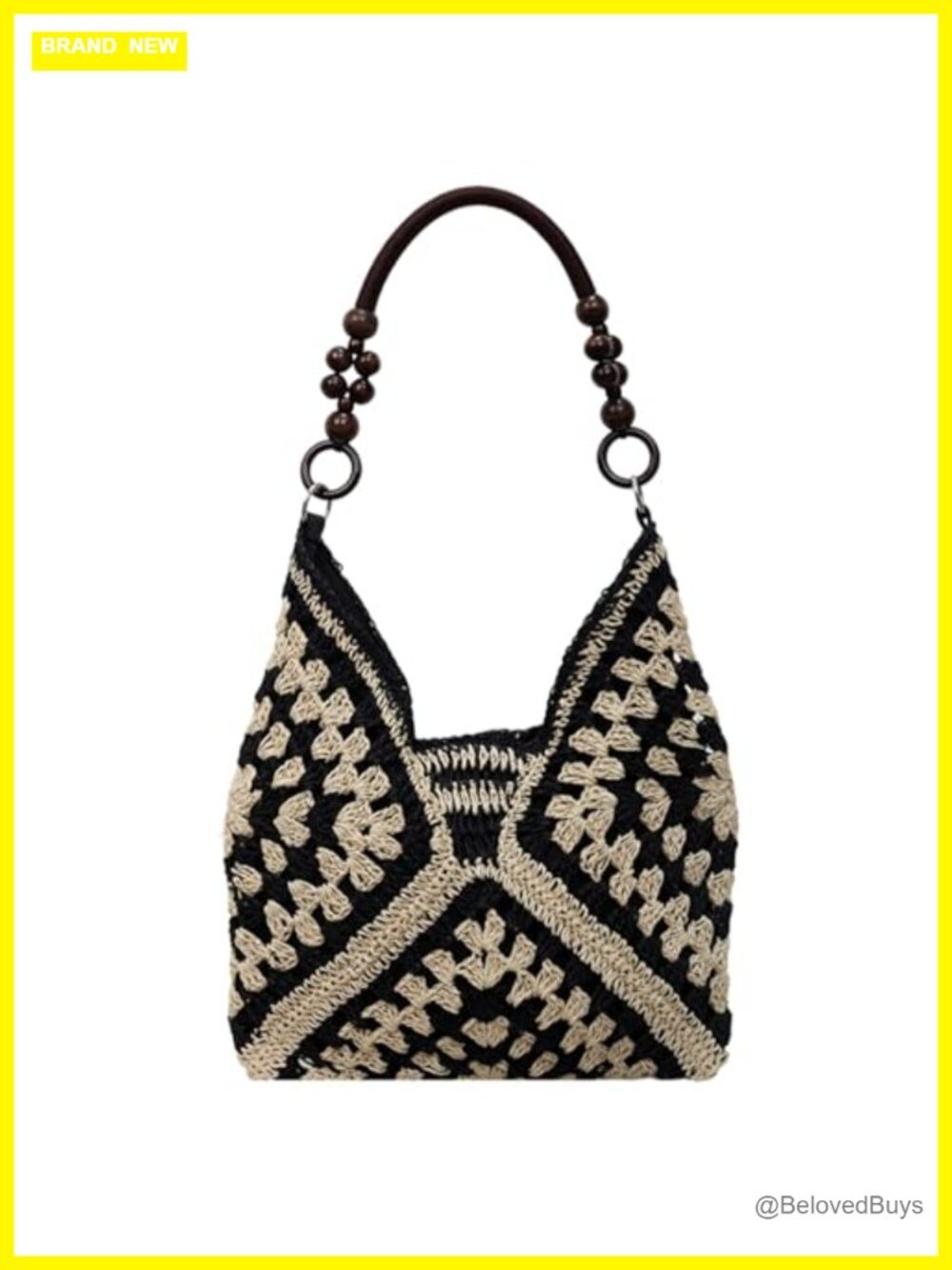 Straw Hobo Tote Bag Woven Beach Shoulder Purse for Vacation